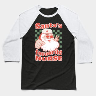 Santa's Favorite Nurse Baseball T-Shirt